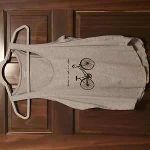 Old Navy small women's tank, gray with black details